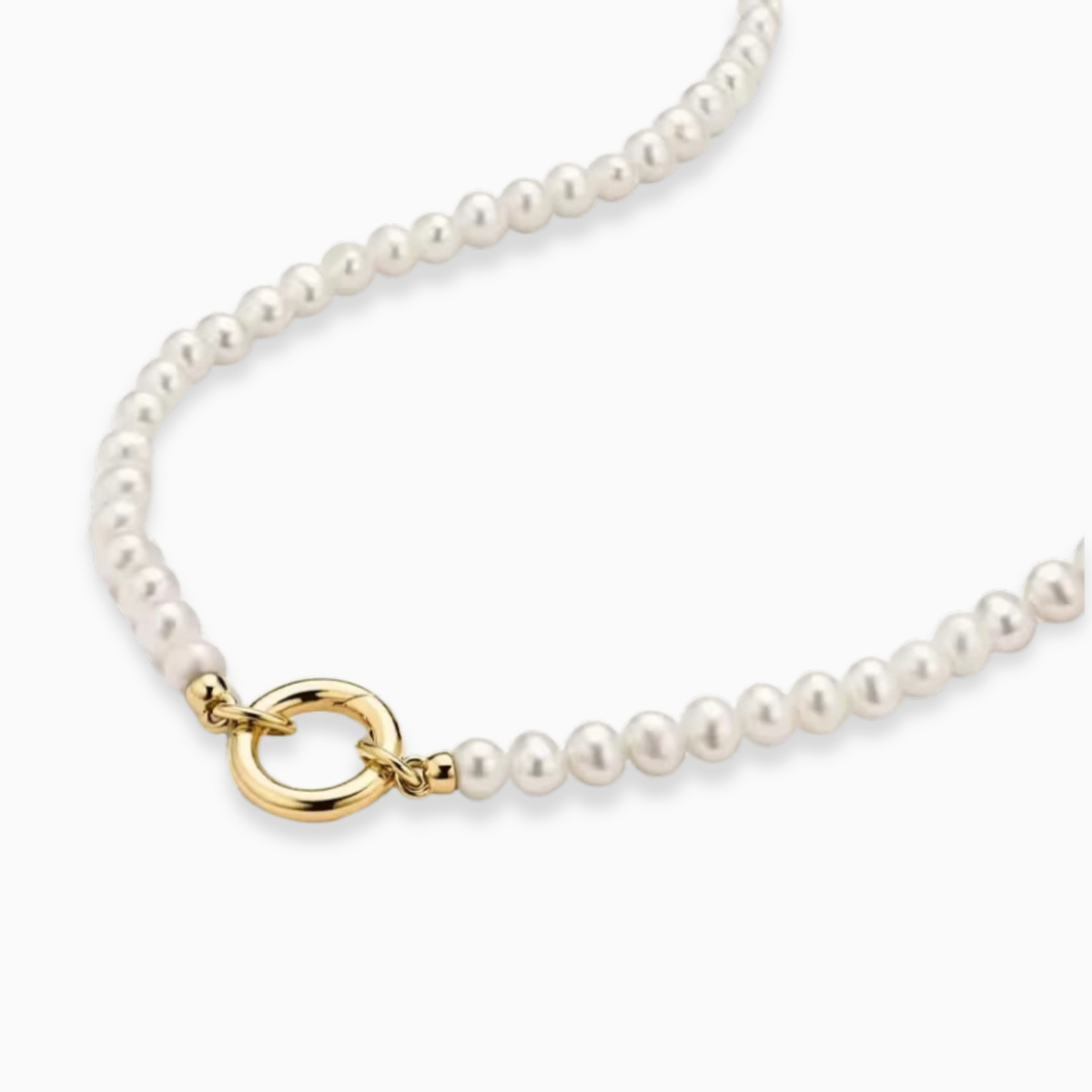Collier Charm Perles Synthétiques — Acier Inoxydable Or 18K