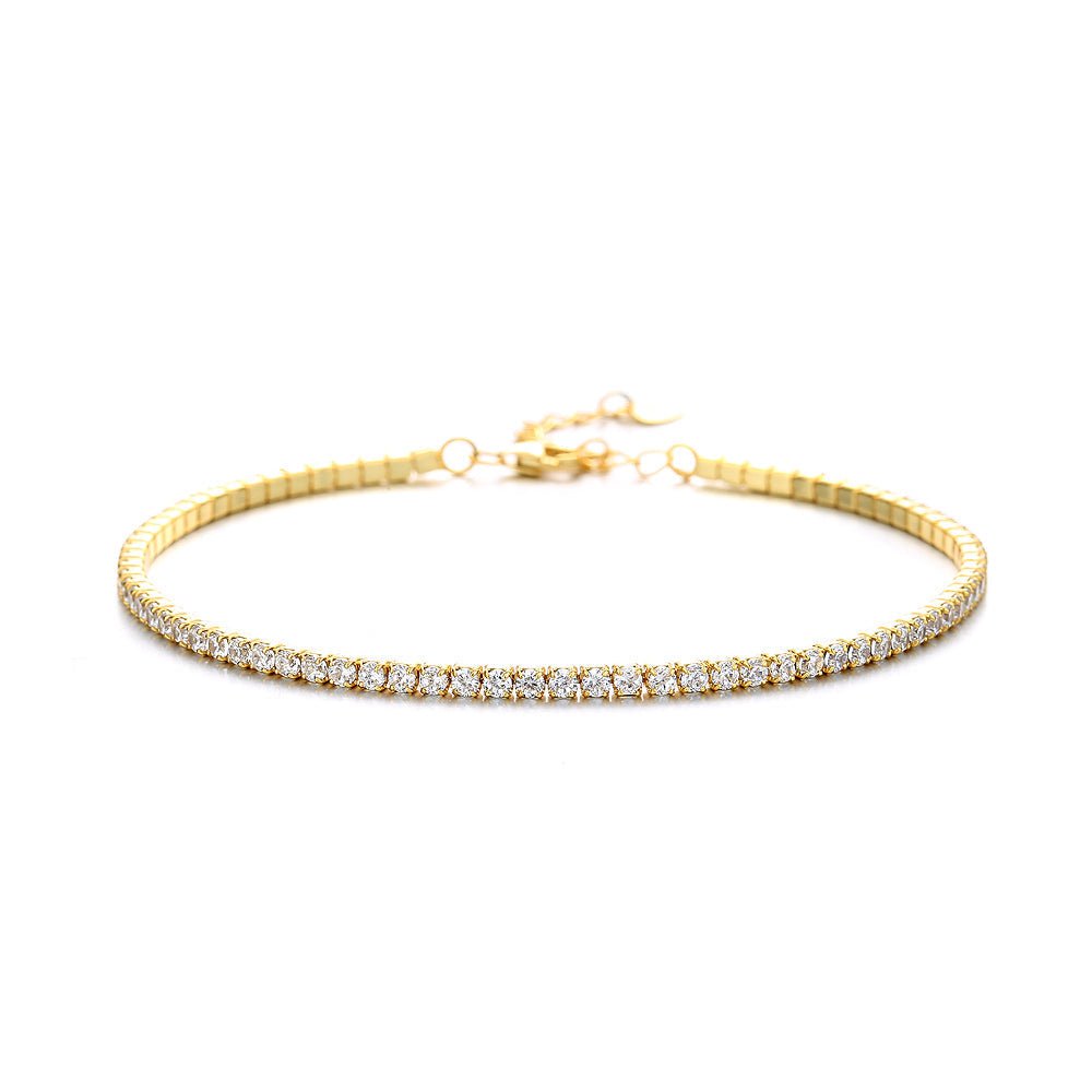 Bracelet Tennis Endless Zircone — Argent 925 Plaqué Or 18K