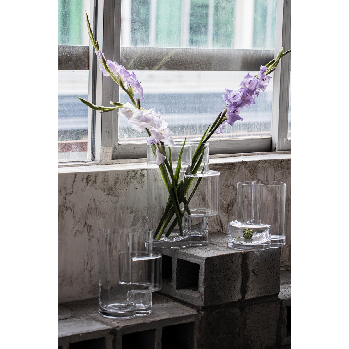 Vase Constructiviste FUSIO 25 Clair Verre Design
