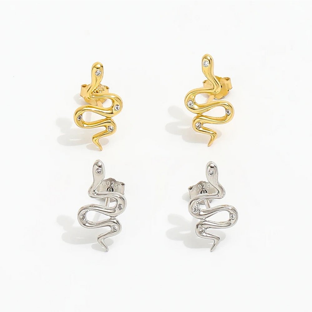 Clous d'Oreilles Cairo Zircone — Argent 925 Fait Main