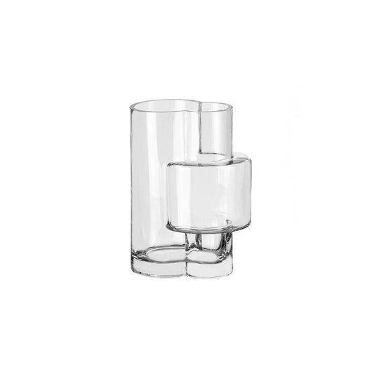 Grand Vase Constructiviste FUSIO 32 Clair Verre Design