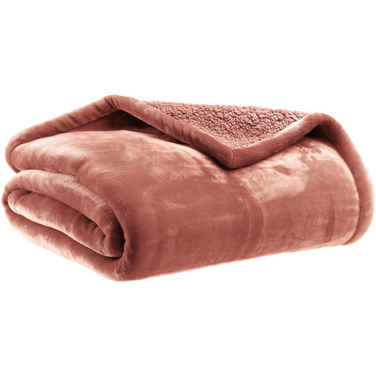 Plaid Ultra-Doux Michka Terracotta 130×160 cm | VIVARAISE