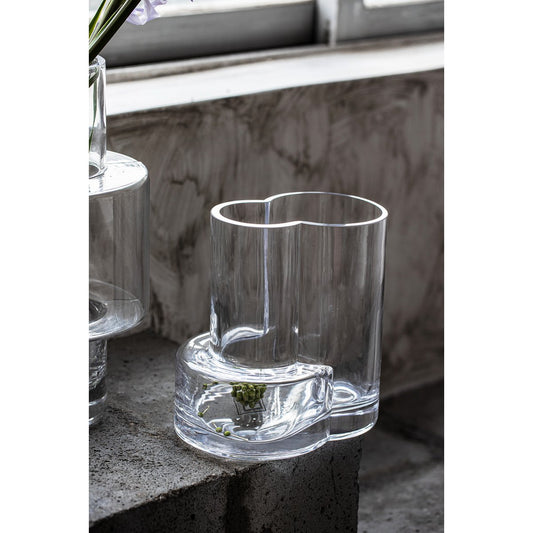 Vase Constructiviste FUSIO 25 Clair Verre Design