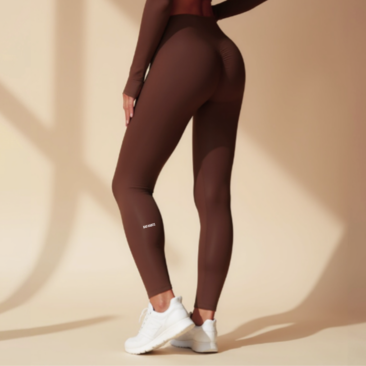 Legging Taille Haute Brun "Bad Habits" — GOOD GIRL BAD HABITS