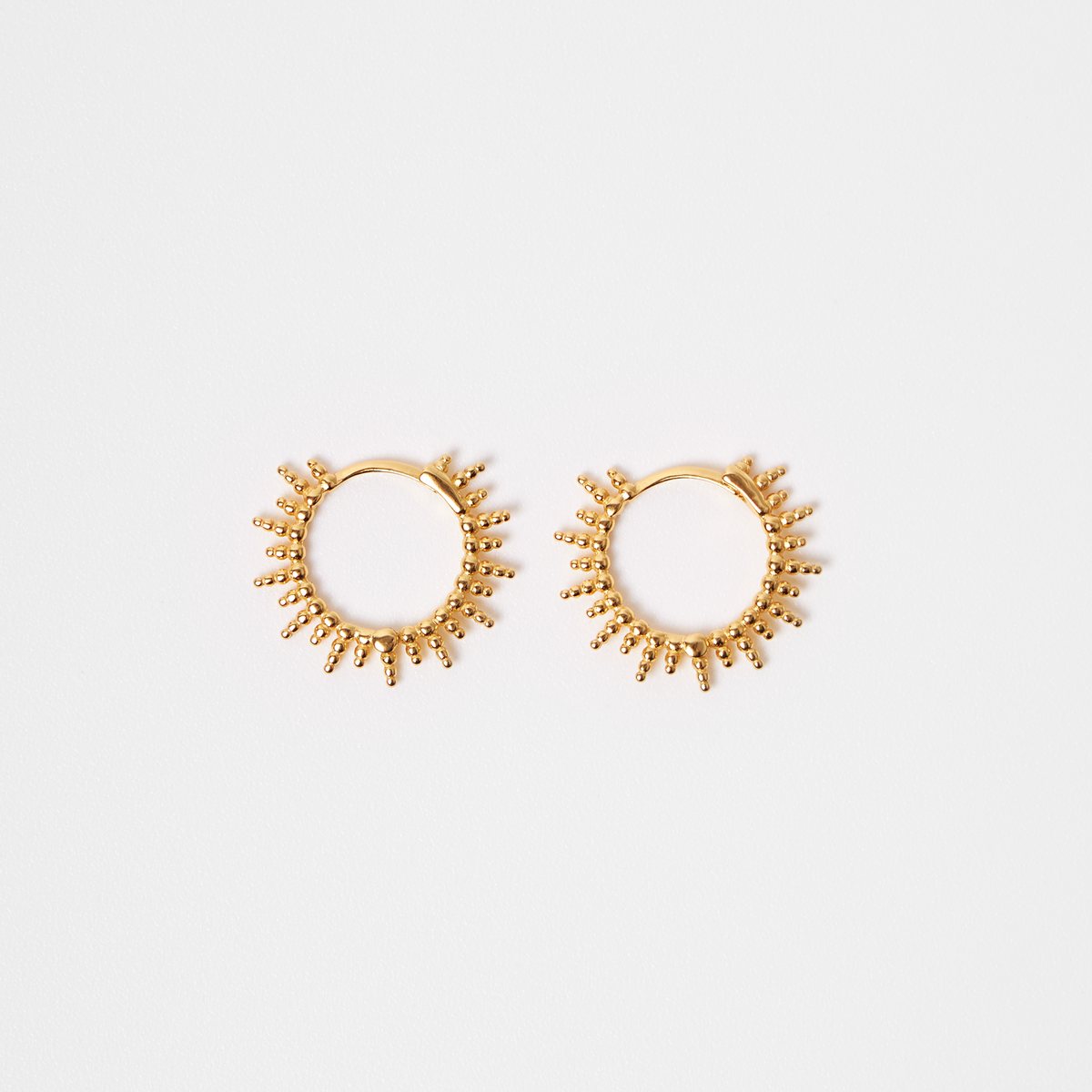 Créoles Spike Soleil — Argent 925 Recyclé Plaqué Or 18K