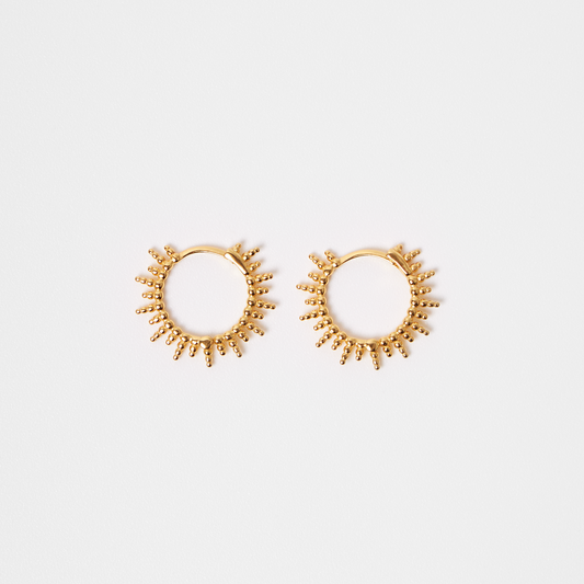 Créoles Spike Soleil — Argent 925 Recyclé Plaqué Or 18K