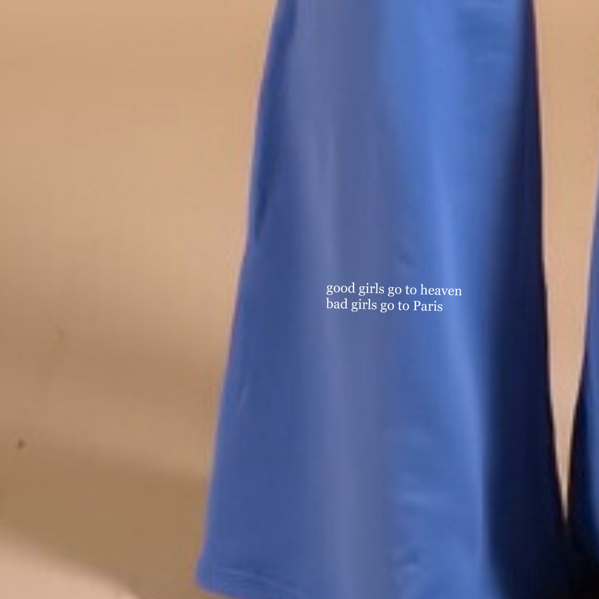 Legging Évasé Taille Haute Bleu "Bad Girls Go To Paris" — GOOD GIRL BAD HABITS