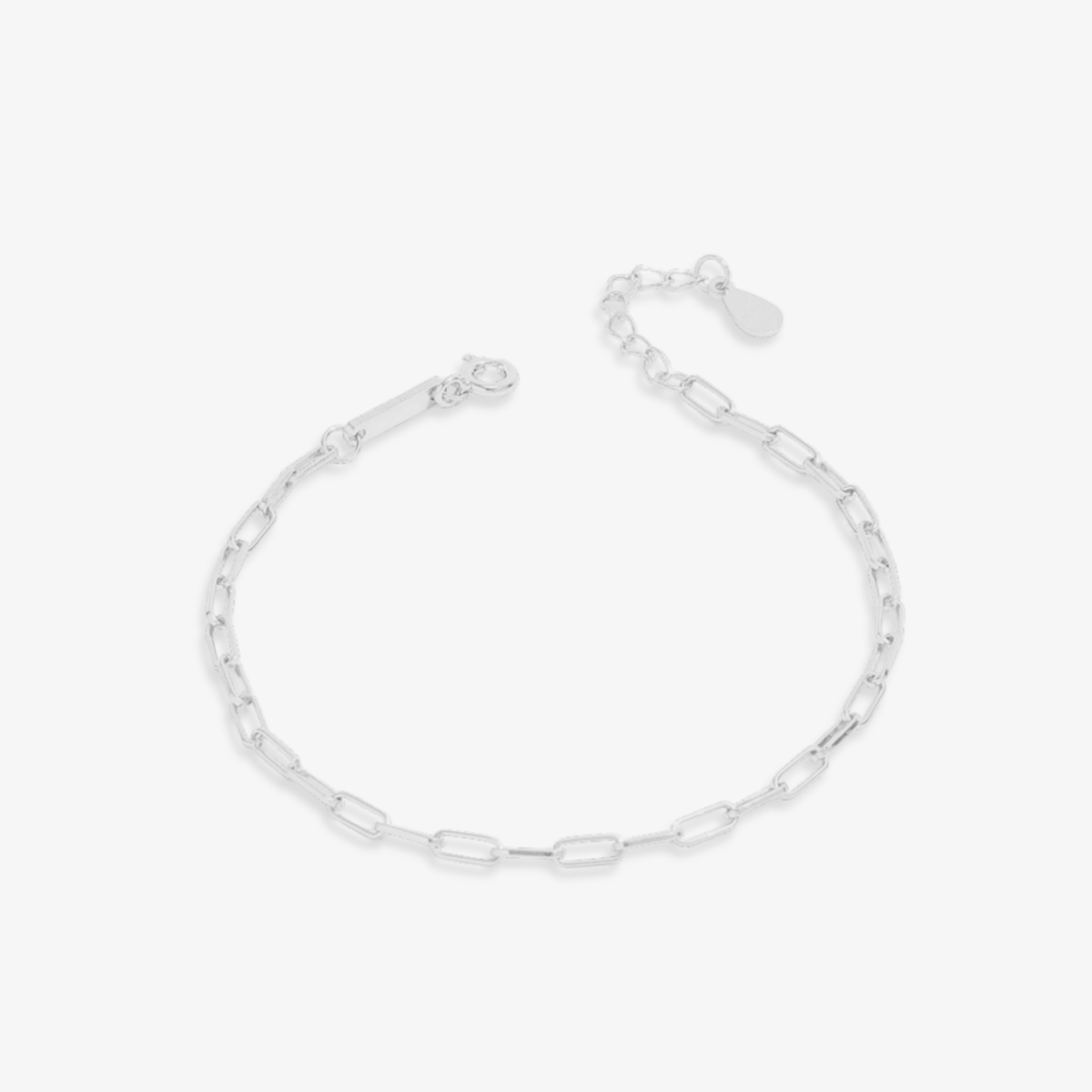 Bracelet Paperclip Chaîne Fine — Argent 925 Recyclé Or 18K