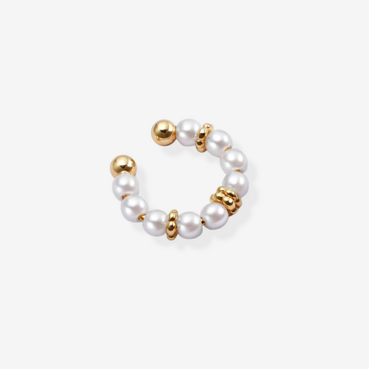 Ear Cuff Lysa Perles d'Eau Douce — Argent 925 Or 18K