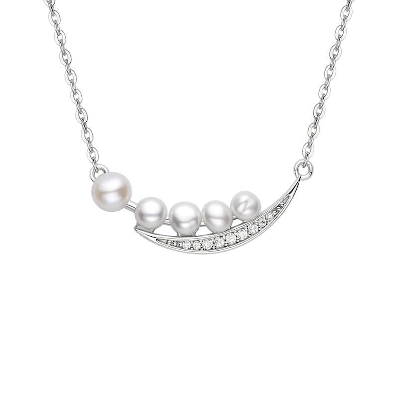 Collier Elegant Smile Perles Swarovski — Argent 925 Plaqué Or 18K