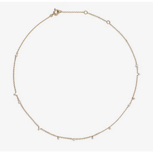 Collier Kate Perles Zircone Satellite — Argent 925 Or 18K