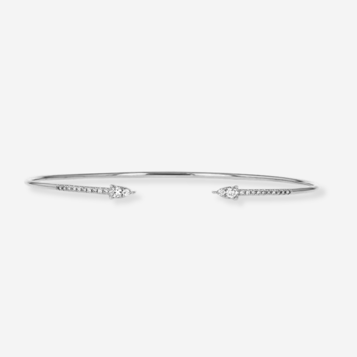 Bracelet Jonc Salerno Zircone — Argent 925 Plaqué Or 18K