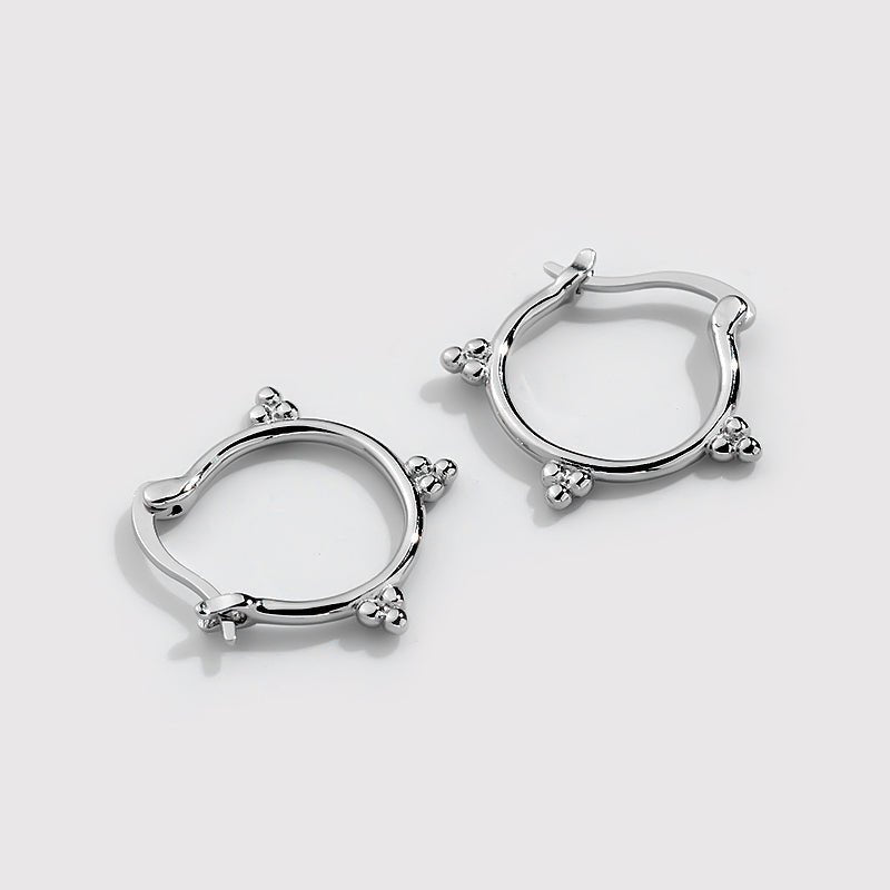 Créoles Tiana Perles Fleurs — Argent 925 Plaqué Or 18K