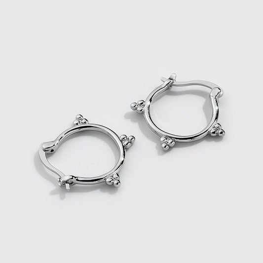 Créoles Tiana Perles Fleurs — Argent 925 Plaqué Or 18K