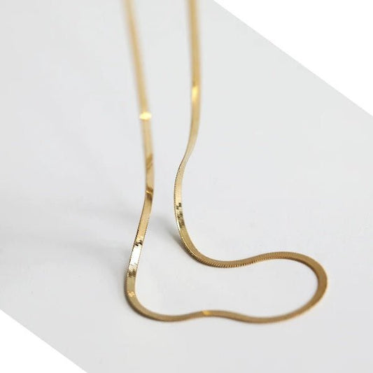 Collier Chevron Unisexe Plat 4,2 mm — Argent Sterling