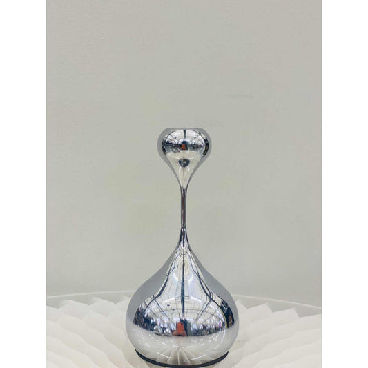 Bougeoir Tender en Nickel Poli – Taille S H15cm – vue principale | QMF Trading – H&S SELECT