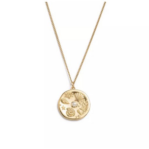 Collier Arielle Médaillon Perle d'Eau Douce — Argent 925