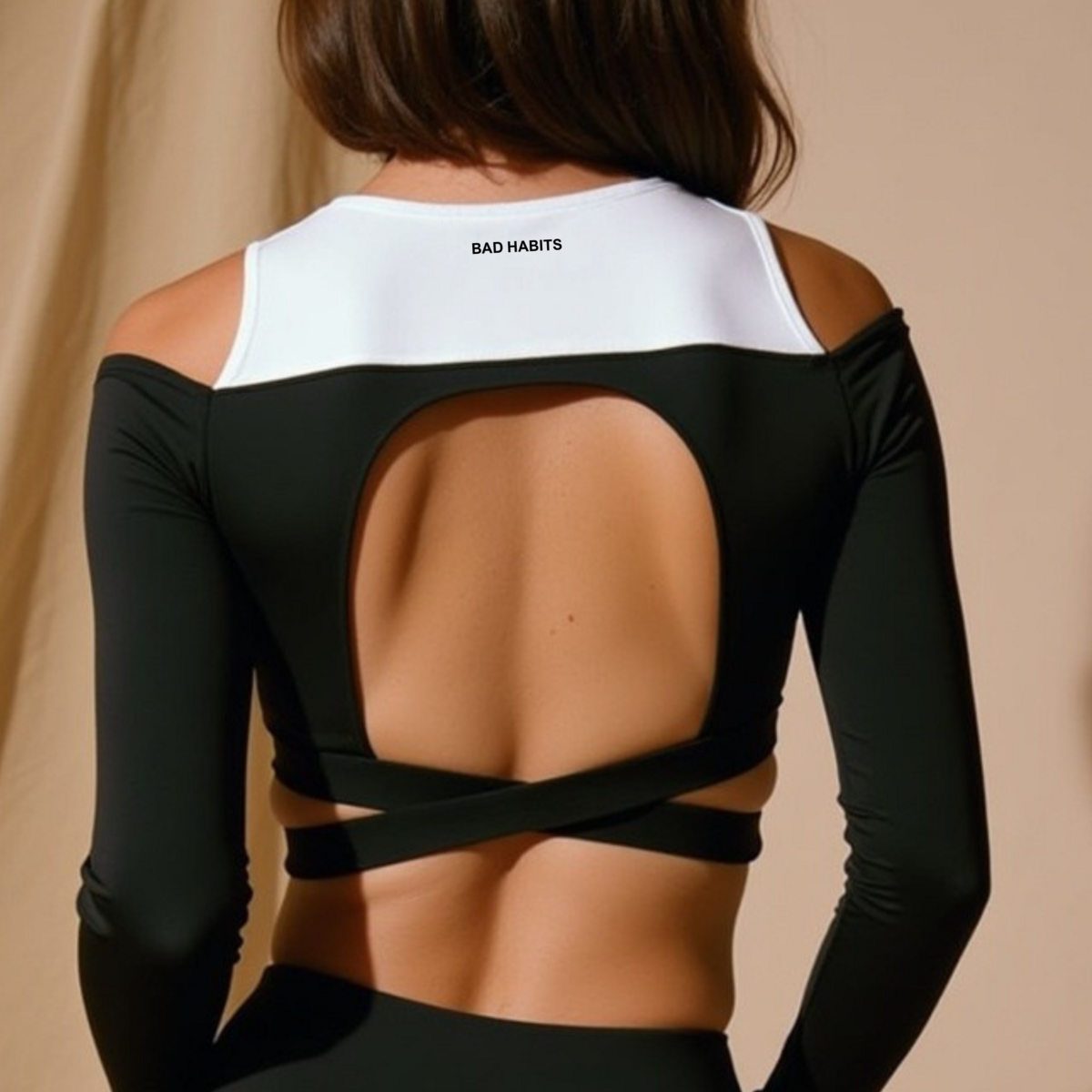 T-shirt Manches Longues Bicolore Noir & Blanc — GOOD GIRL BAD HABITS