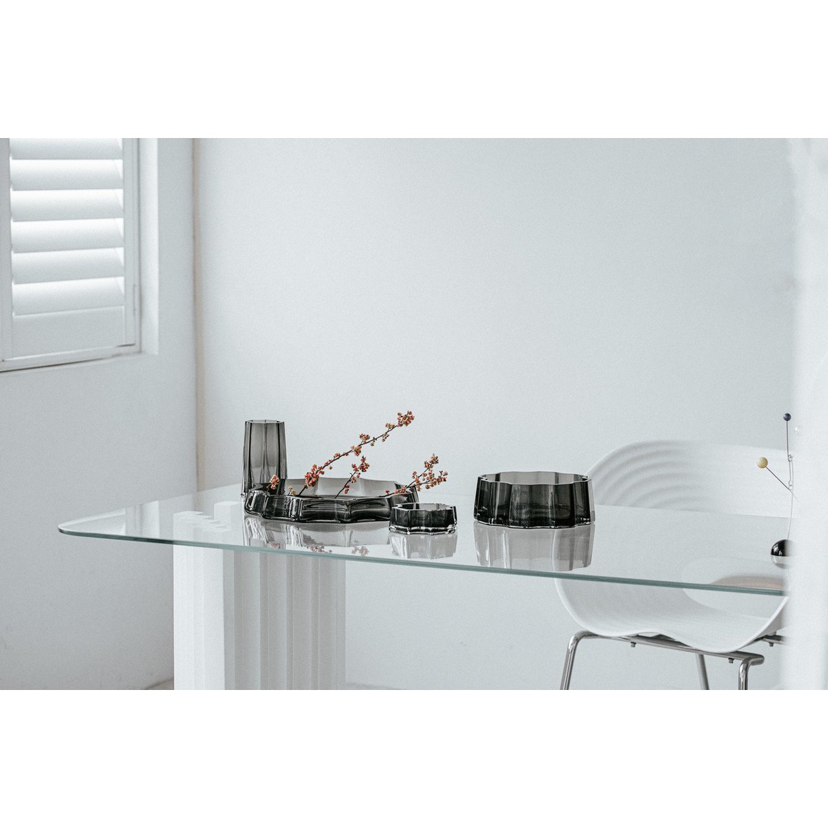 Vase LENOX 30 Gris Design Moderne-Classique