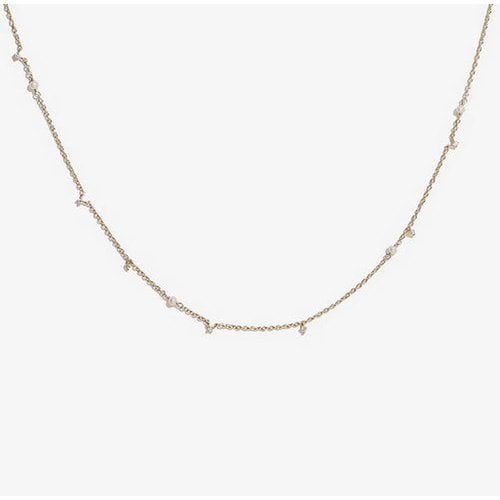 Collier Kate Perles Zircone Satellite — Argent 925 Or 18K
