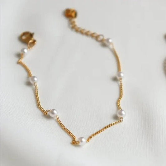 Bracelet de Cheville Hanoï Perles d'Eau Douce — Or 18K