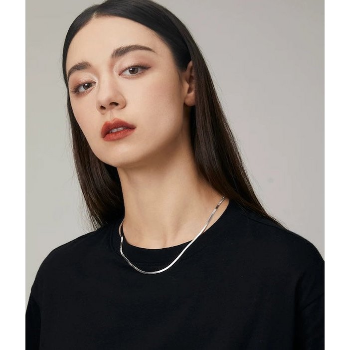 Collier Chevron Unisexe Plat 4,2 mm — Argent Sterling