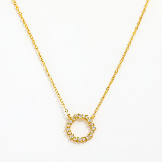 Collier Liliana Zircone Scintillant — Argent 925 Or 18K