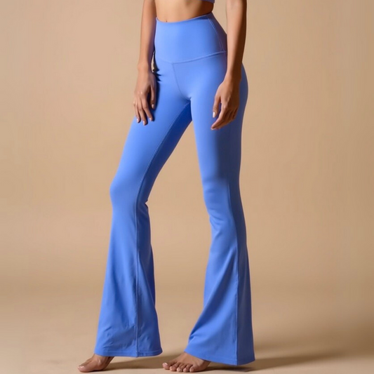 Legging Évasé Taille Haute Bleu "Bad Girls Go To Paris" — GOOD GIRL BAD HABITS