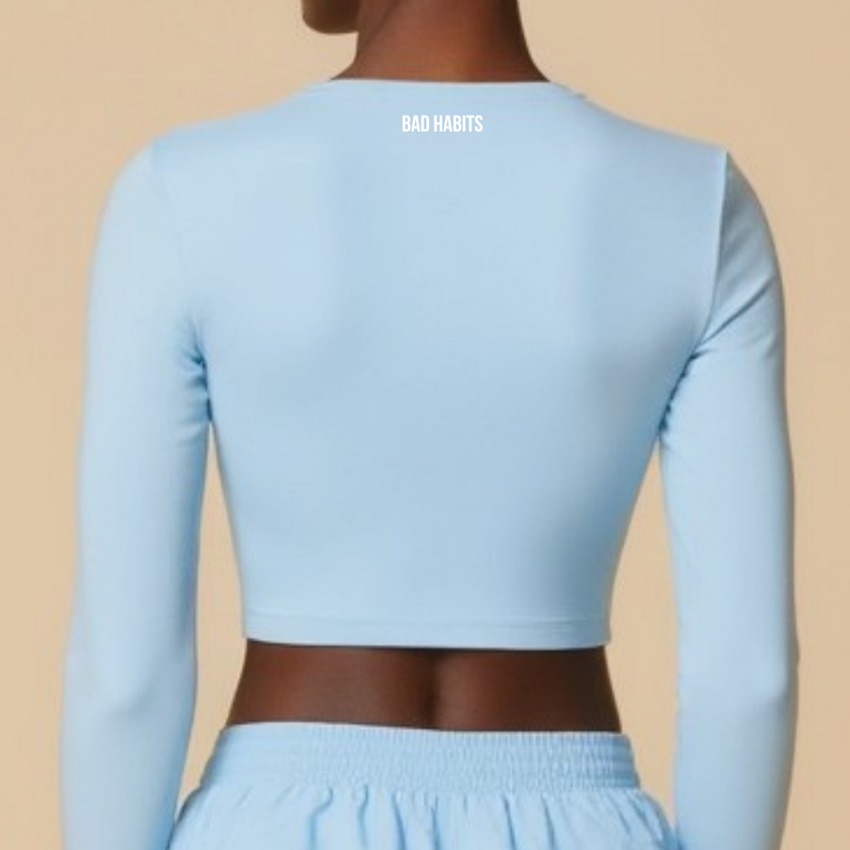 Crop Top Manches Longues Brun Sport — GOOD GIRL BAD HABITS