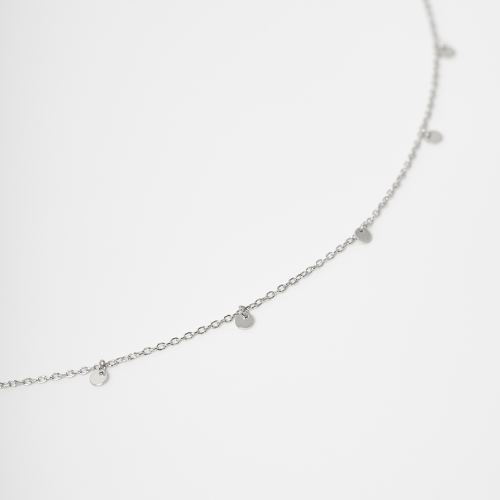 Collier Glitter Dix Médaillons Scintillants — Argent 925