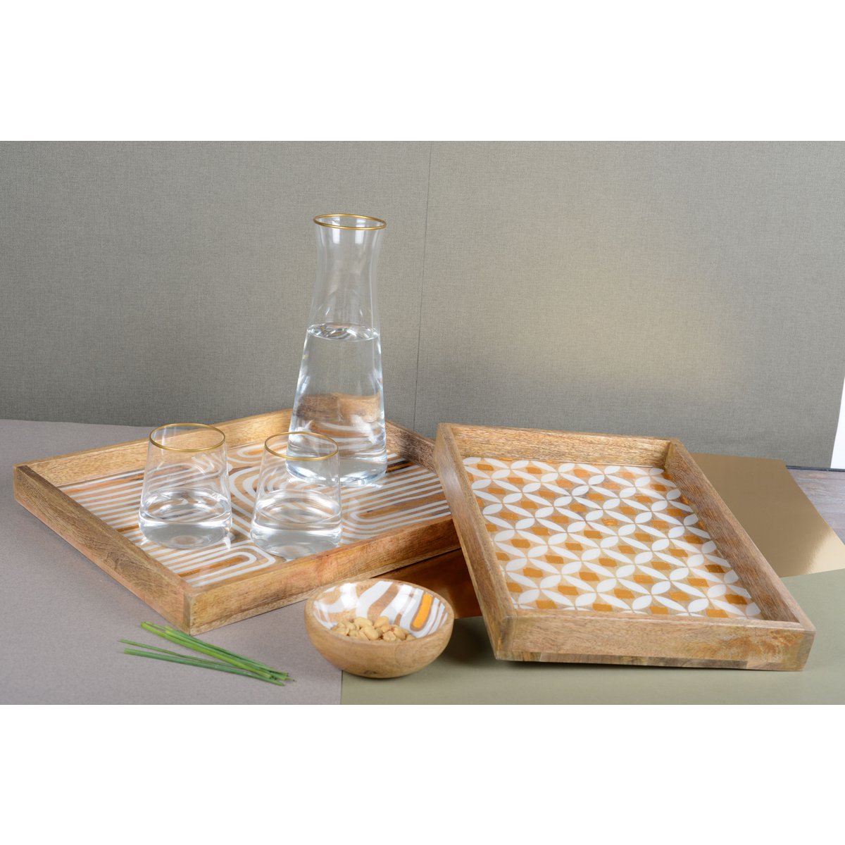 Verres à Eau Bord Doré Mat | Lot de 6 | AULICA