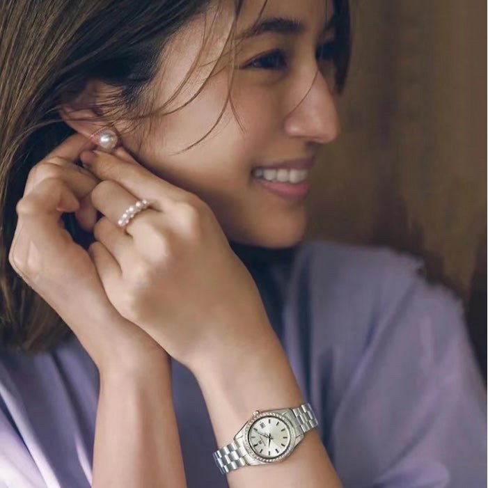 Bague Couronne Perles d'Eau Douce — Argent 925 Plaqué Or 18K