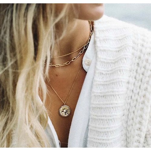 Collier Arielle Médaillon Perle d'Eau Douce — Argent 925