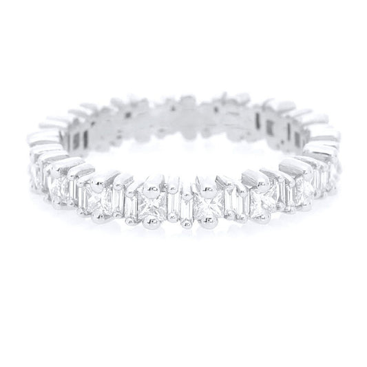 Bague Soraya Baguettes Zircone — Argent 925 Rhodié