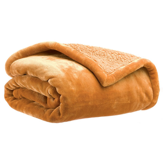 Plaid Ultra-Doux Michka Bronze 130×160 cm | VIVARAISE