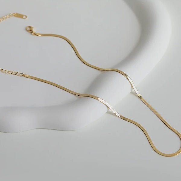 Collier Chevron Unisexe Plat 4,2 mm — Argent Sterling