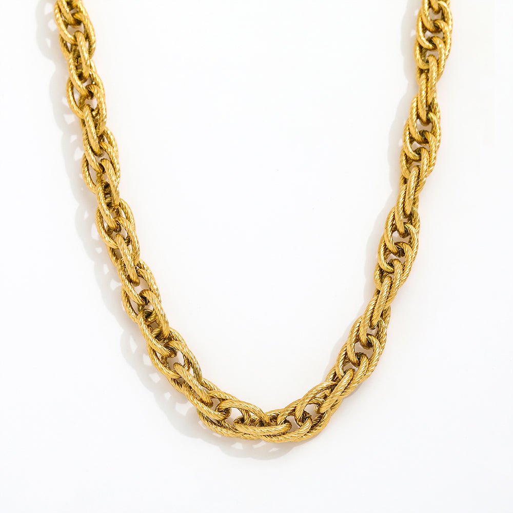 Collier Becca Pendentif Givré — Acier Inoxydable Or 18K