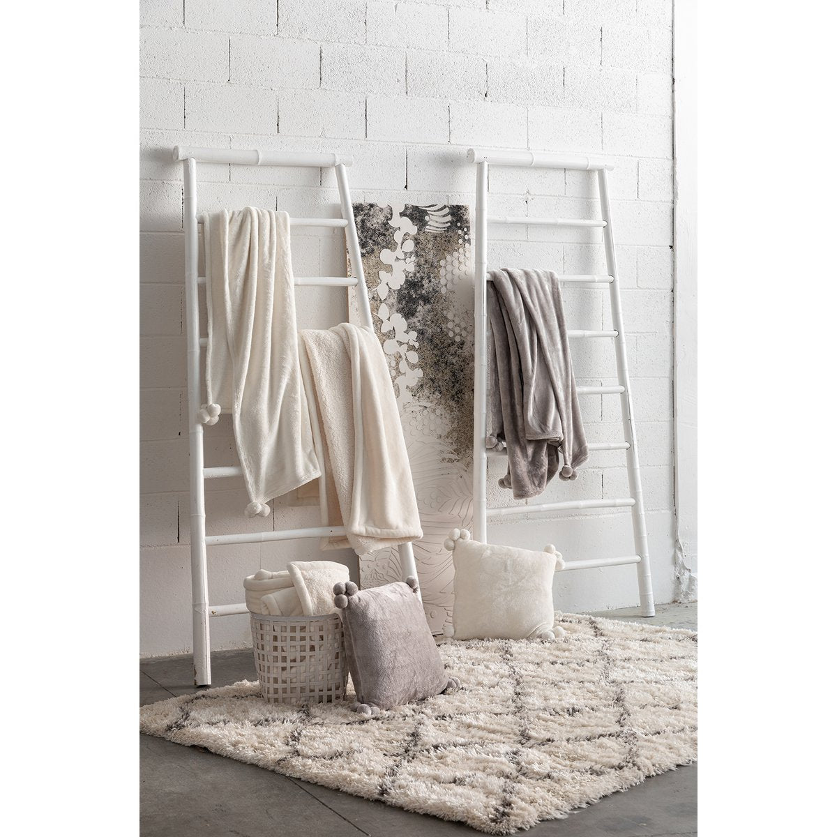 Maxi Plaid Ultra-Doux Michka Neige 180×220 cm | VIVARAISE