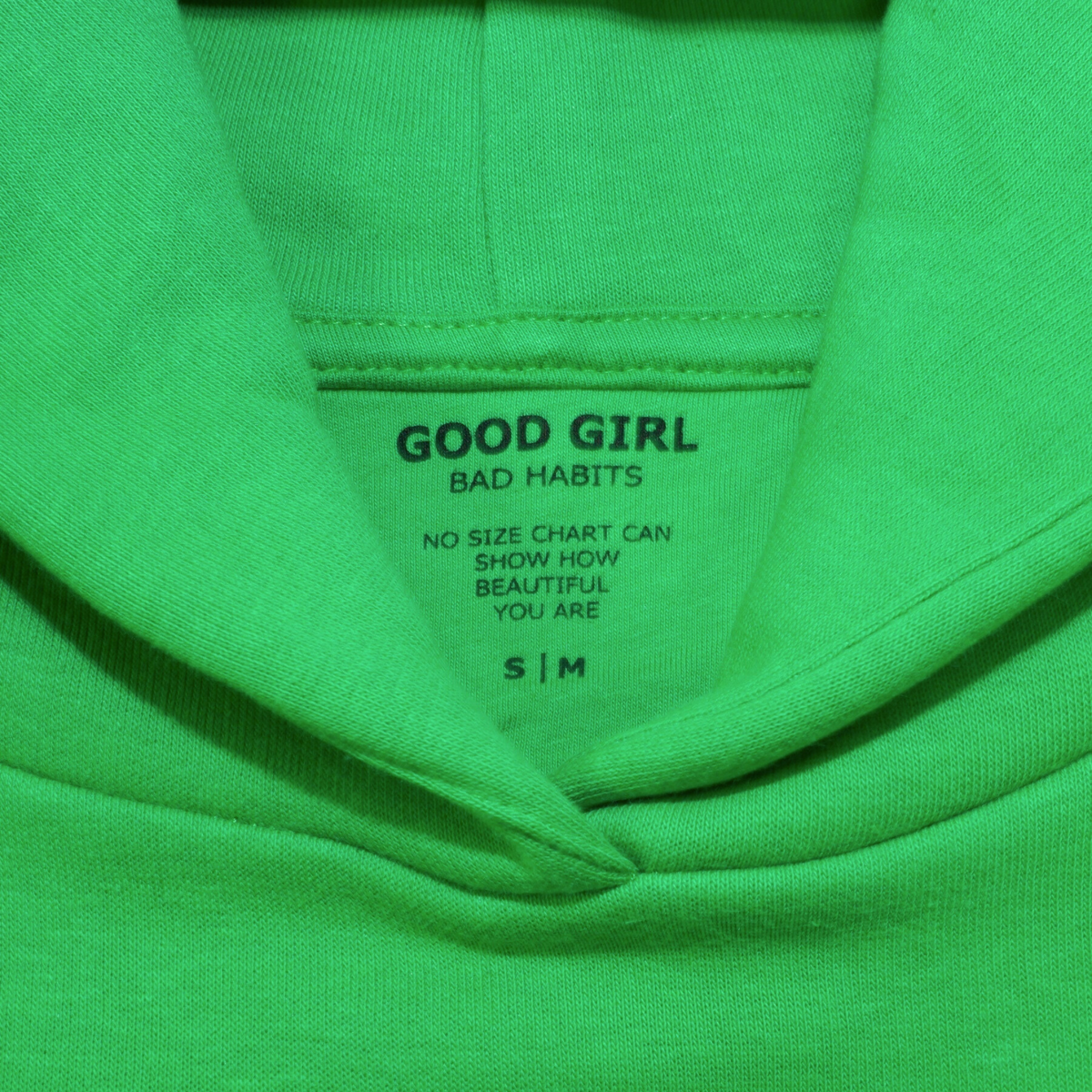 Hoodie Cropped Vert "Twenty Years From Now" — GOOD GIRL BAD HABITS