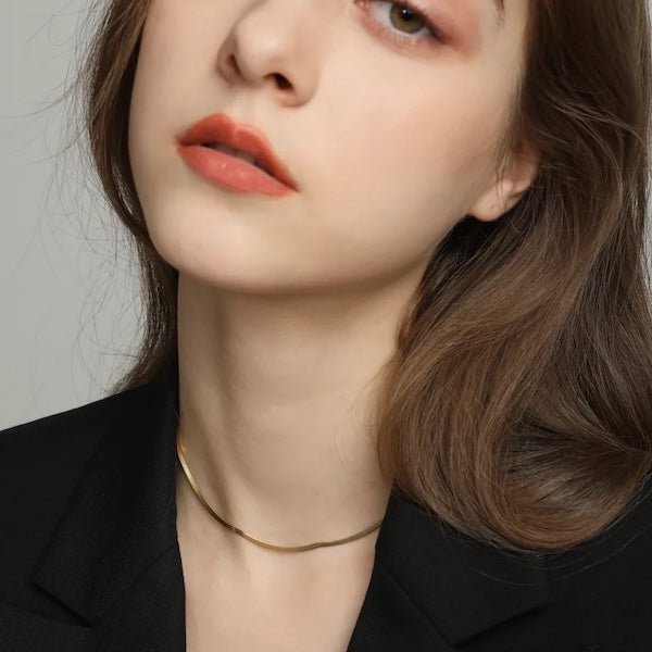 Collier Chevron Unisexe Plat 4,2 mm — Argent Sterling