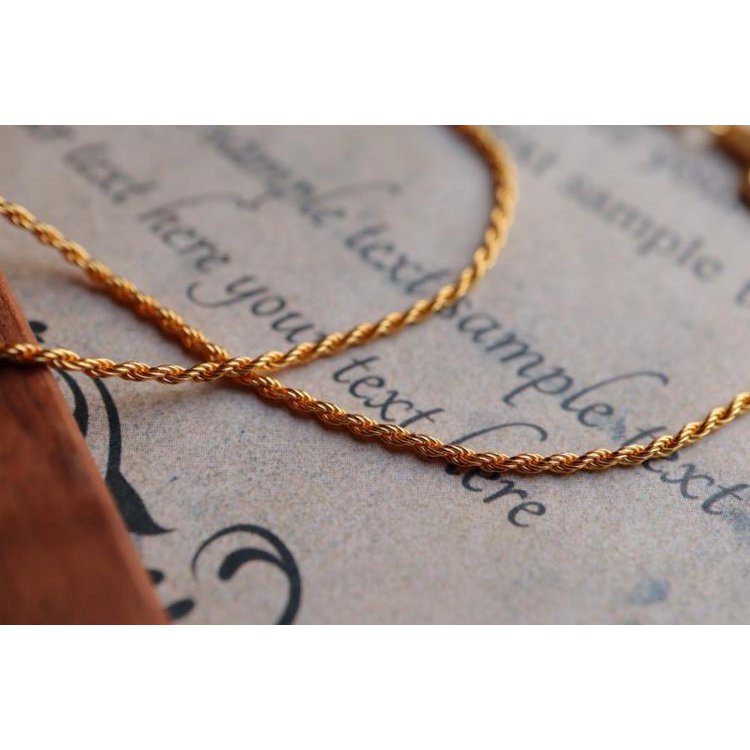 Collier Long Tressé Intemporel — Argent 925 Plaqué Or 18K