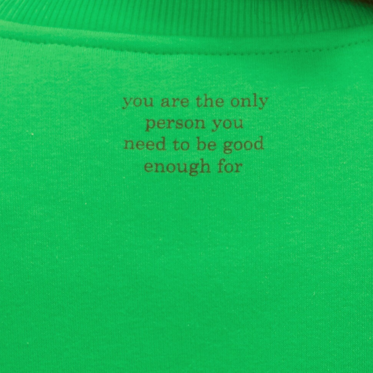 Sweat Col Rond Cropped Gris Chiné "Good Enough" — GOOD GIRL BAD HABITS