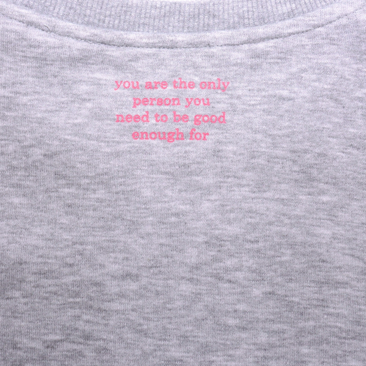 Sweat Col Rond Cropped Noir "Good Enough" — GOOD GIRL BAD HABITS
