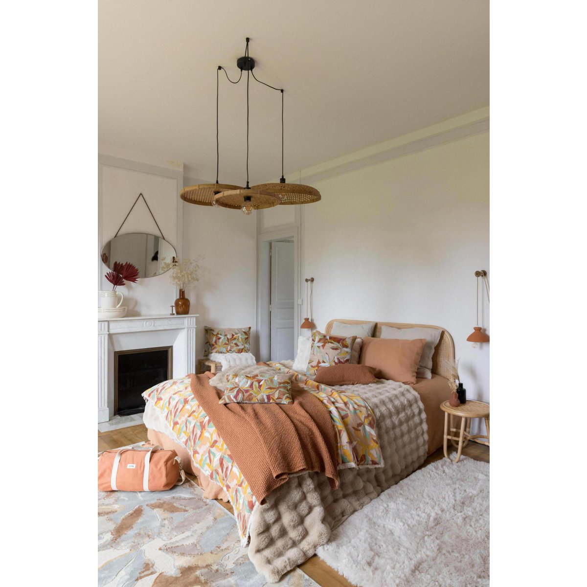 Plaid Recyclé Maia Cuivre 140×200 cm | VIVARAISE Éco-Responsable