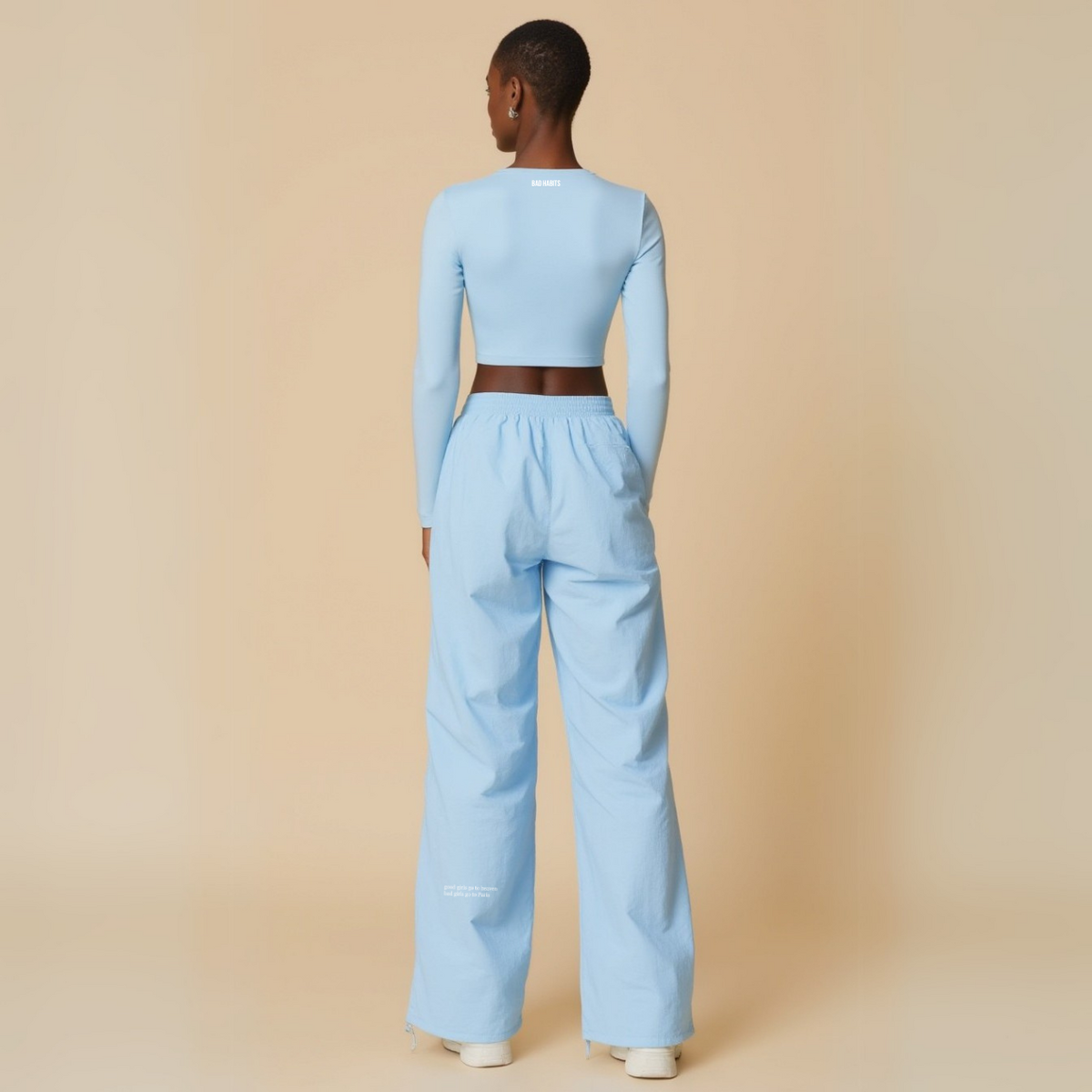 Crop Top Manches Longues Brun Sport — GOOD GIRL BAD HABITS