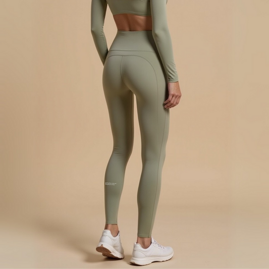 Legging Taille Haute Olive "Bad Girls Go To Paris" — GOOD GIRL BAD HABITS