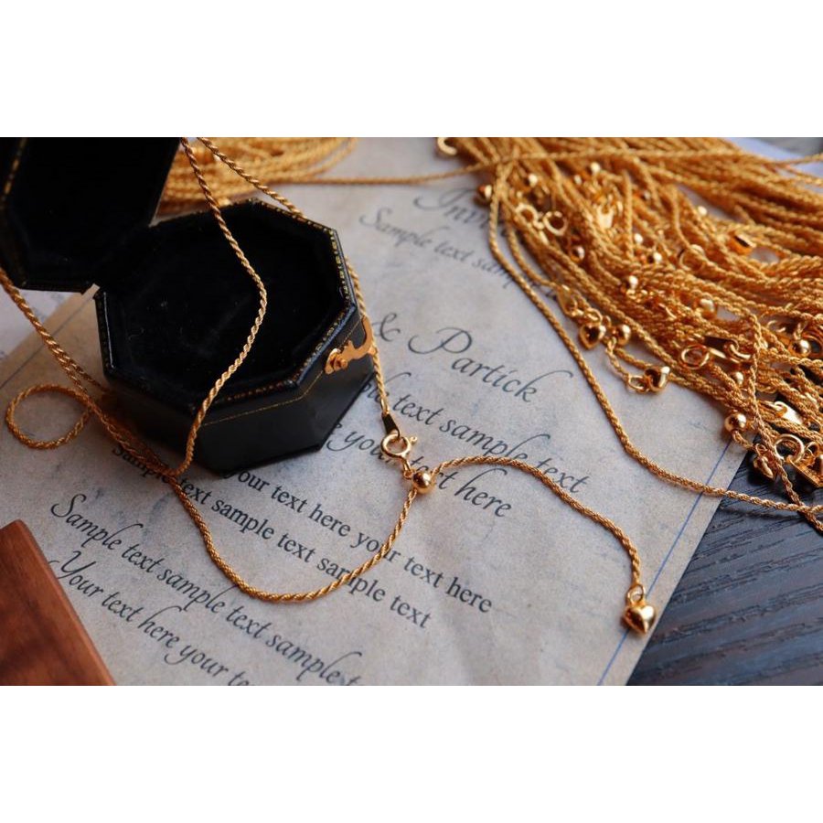 Collier Long Tressé Intemporel — Argent 925 Plaqué Or 18K