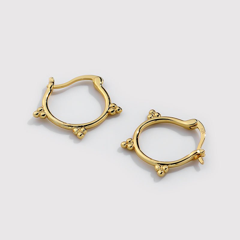 Créoles Tiana Perles Fleurs — Argent 925 Plaqué Or 18K