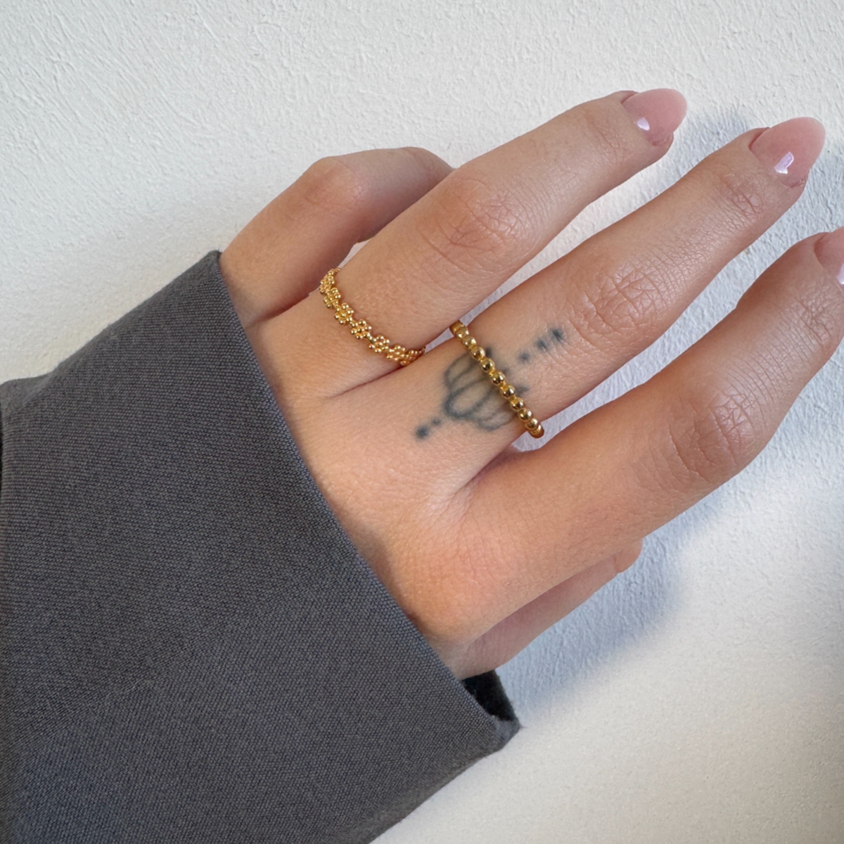 Bague Flora Fleur Délicate — Argent 925 Plaqué Or 18K