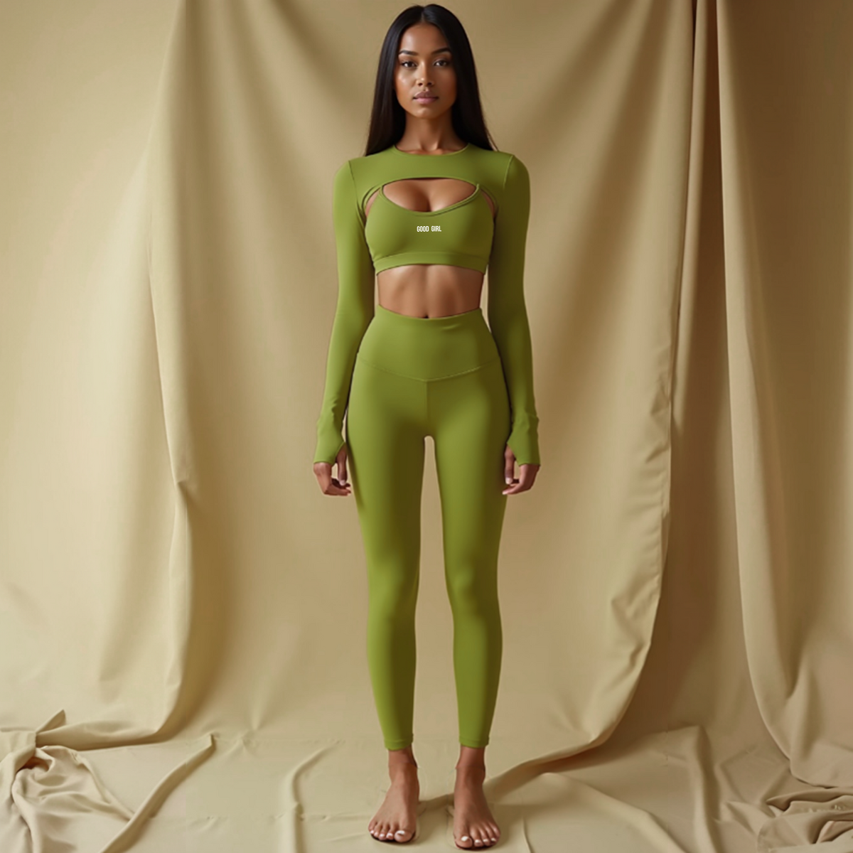 Legging Sculptant Vert "Bad Habits" — GOOD GIRL BAD HABITS